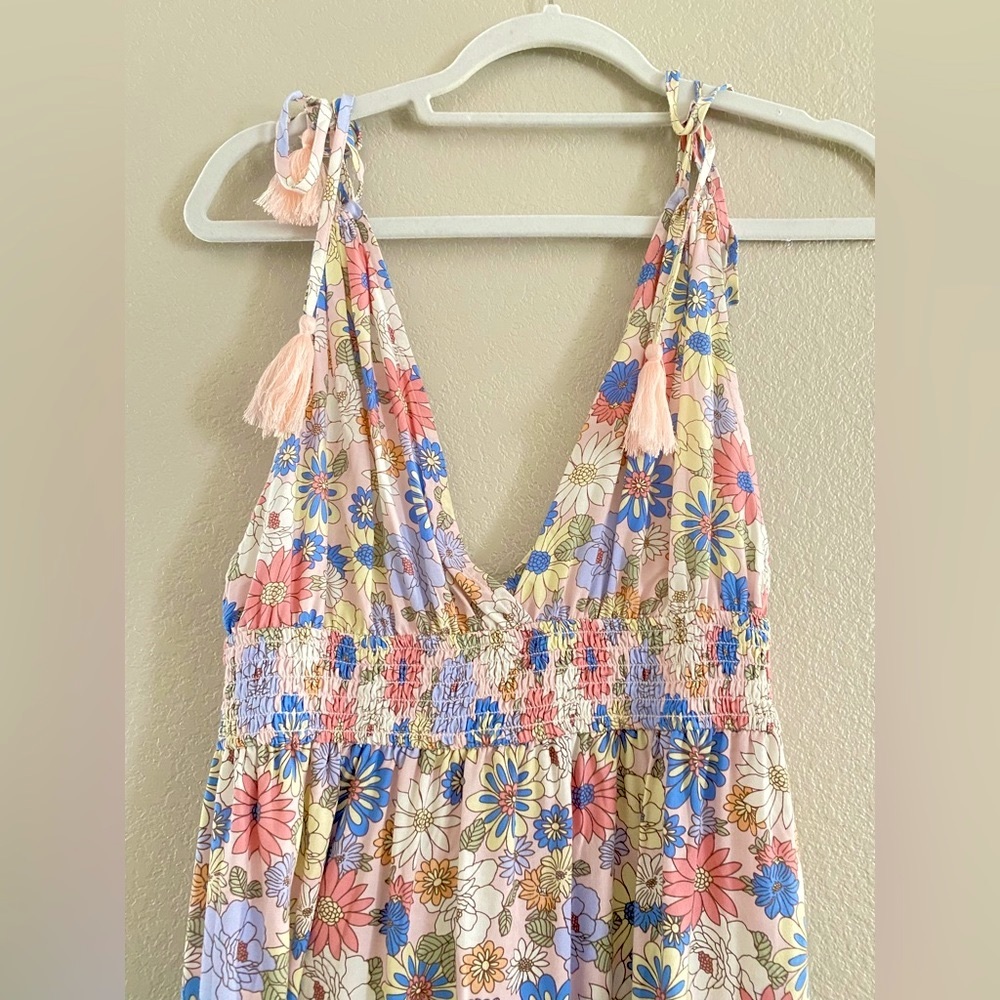 🔴SOLD🔴 Inspired Hearts • Floral Boho Maxi with tie straps